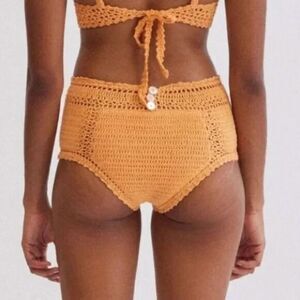 NEW Free People She Made Me Essential High-Waisted Crochet‎ Bikini Bottoms, S